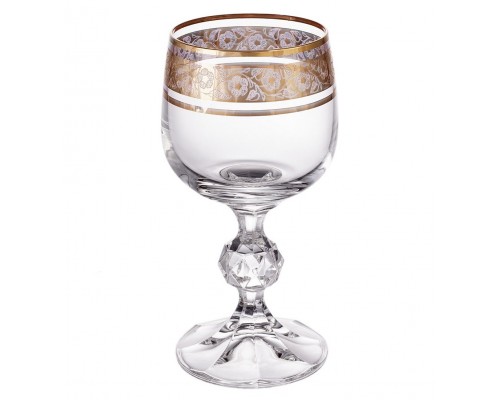 Набор бокалов для вина 150 мл Клаудиа Золото V-D Bohemia Crystal