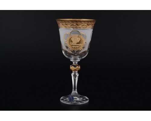 Набор бокалов для вина 220 мл Кристина Версаче Богемия R-G фон Bohemia Crystal