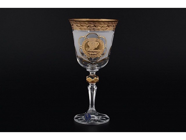 Набор бокалов для вина 220 мл Кристина Версаче Богемия R-G фон Bohemia Crystal