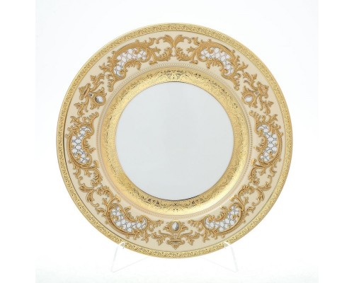 Набор тарелок 21 см Falkenporzellan Alena 3D Creme Gold Constanza 6 шт