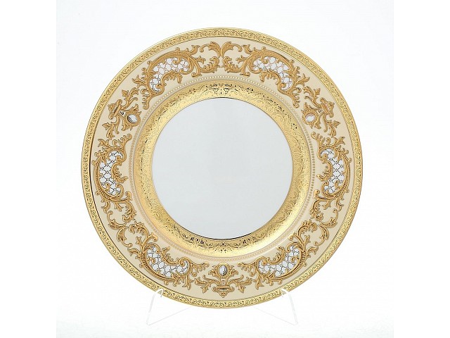 Набор тарелок 21 см Falkenporzellan Alena 3D Creme Gold Constanza 6 шт