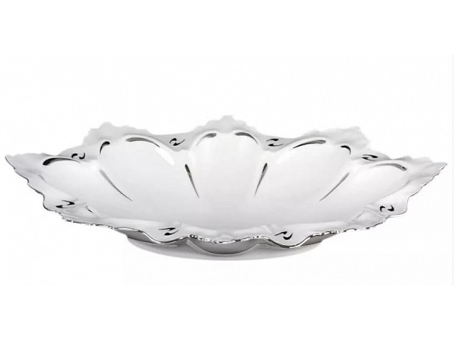 Блюдо для хлеба 34 см Платиновый узор Корона Queens Crown