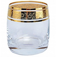 Набор стаканов для виски 230 мл Идеал Золото V-D Bohemia Crystal