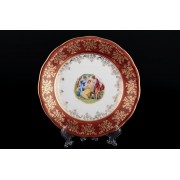 Набор тарелок 21 см Красная Мадонна Royal Czech Porcelain 6 шт