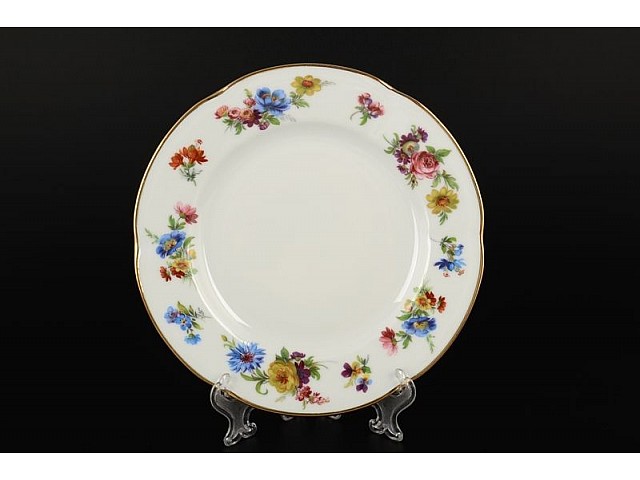 Набор тарелок 19 см Болеро Весенний букет Royal Czech Porcelain 6 шт