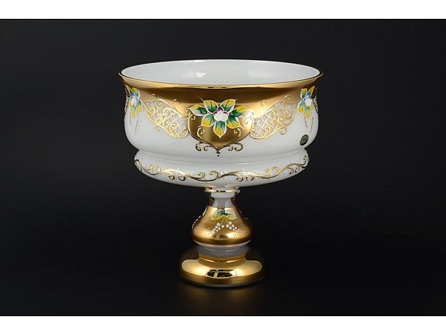 Конфетница Bohemia Crystal 26 см И-В белая