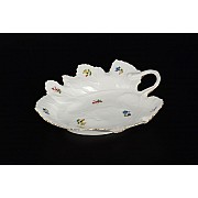 Салатник Лепесток 22 см Мелкие цветы отводка золото Корона Queens Crown