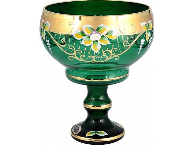 Конфетница 16 см ЗеленаяStar Crystal