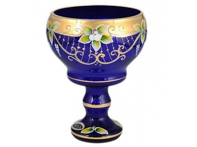 Конфетница 16 см Лепка синяя Star Crystal 23643