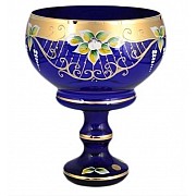 Конфетница Лепка синяя Star Crystal 20 см 23644