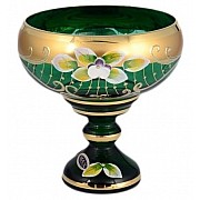 Конфетница 13 см Лепка зеленая Star Crystal 23680