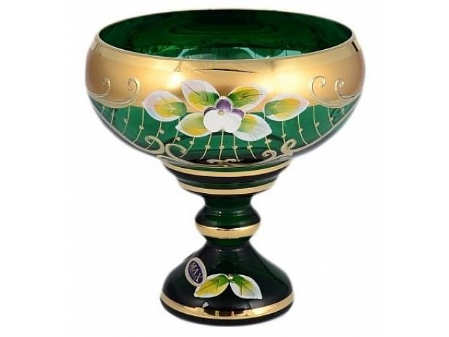 Конфетница 13 см Лепка зеленая Star Crystal 23680