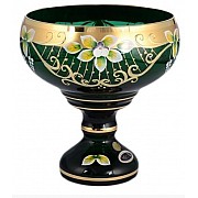 Конфетница Лепка зеленая Star Crystal 20 см 23682