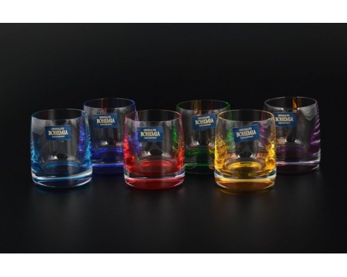 Набор разноцветных стопок для водки Идеал Арлекино Bohemia Crystal 60 мл