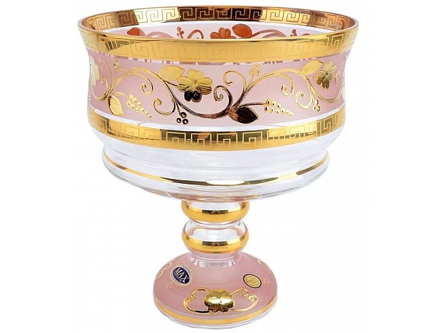 Конфетница 20 см Розовая Star Crystal