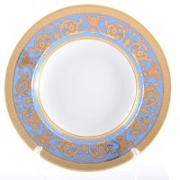 Набор тарелок глубоких Falkenporzellan Imperial Blue Gold 23 см