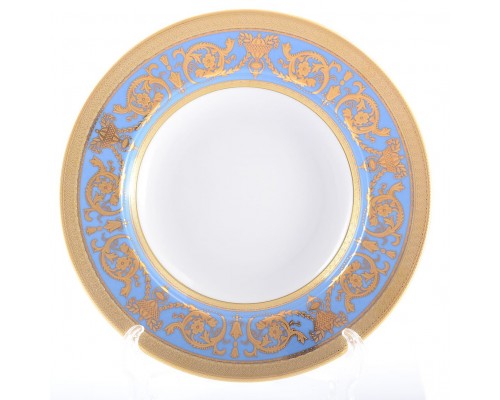 Набор тарелок глубоких Falkenporzellan Imperial Blue Gold 23 см