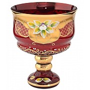 Конфетница 16 см Лепка красная Star Crystal 24941