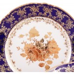 Столовый сервиз Констанция Золотая роза Кобальт 7635400 Thun на 6 персон 27 предметов