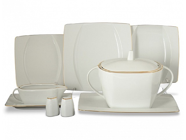 Столовый сервиз Отводка золото EYE Thun на 6 персон 27 предметов