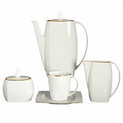 Кофейный сервиз EYE Отводка золото Thun на 6 персон