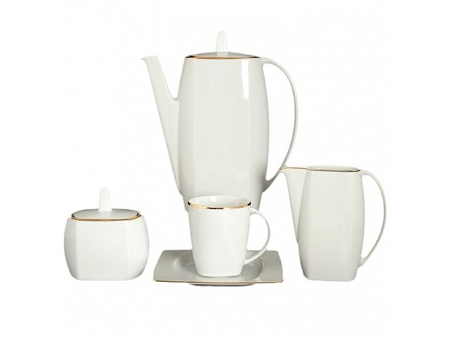 Кофейный сервиз EYE Отводка золото Thun на 6 персон