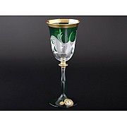 Набор бокалов для вина E-V Bohemia Crystal зеленые 185 мл
