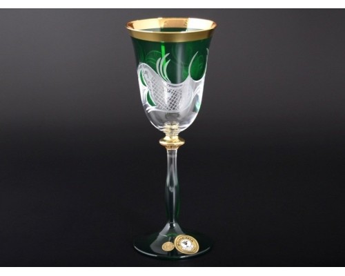 Набор бокалов для вина E-V Bohemia Crystal зеленые 185 мл Набор бокалов для вина E-V Bohemia Crystal зеленые 185 мл