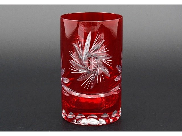 Набор стаканов для воды 150 мл Мирел Bohemia красный 6 шт