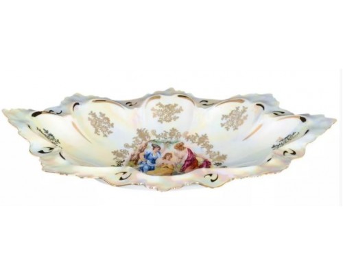 Блюдо овальное 28 см Мадонна перламутр Корона Queens Crown