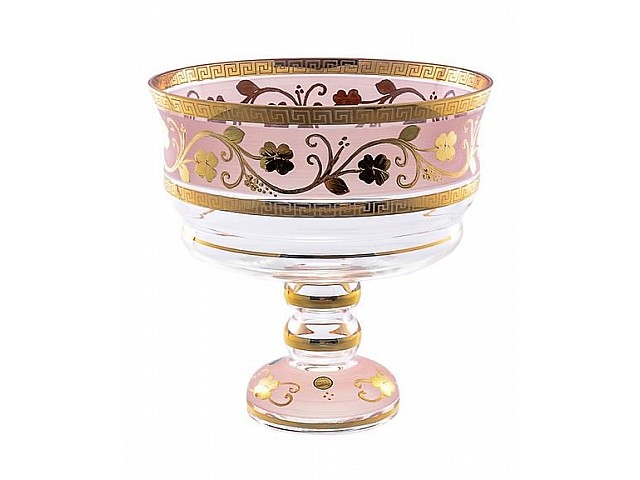 Фруктовница 26 см Розовая Star Crystal