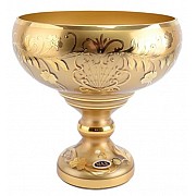 Фруктовница 26 см золотая Star Crystal 27987
