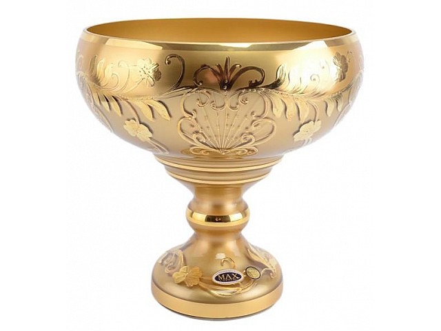 Фруктовница 26 см золотая Star Crystal 27987