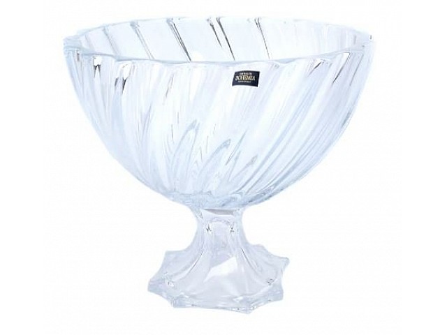 Фруктовница на ножке 28 см Scallop Crystalite Bohemia