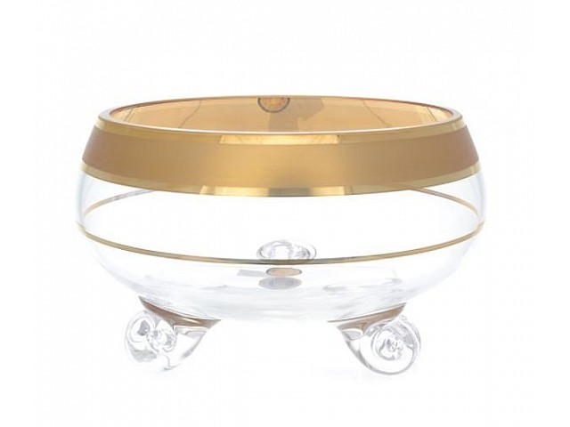 Конфетница 16 см Star Crystal отводка золото