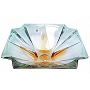 Фруктовница зеленая Bohemia Gold Metropolitan 33 см