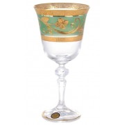 Набор бокалов для вина 220 мл Золотые цветы Star Crystal 32456 6 шт