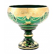 Конфетница Лепка зеленая Star Crystal 20 см 32763