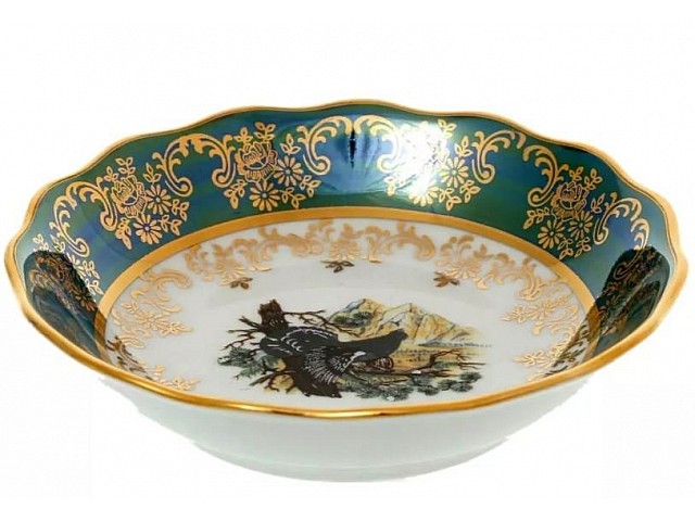 Набор салатников 13 см Охота зеленая Корона 6 шт