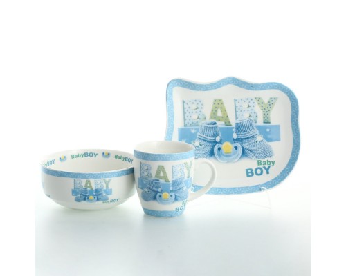 Детский набор посуды Baby boy Royal Classics голубой 3 предмета