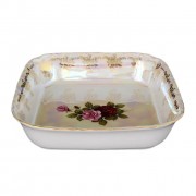 Салатник квадратный 16 см Фредерика Роза перламутр