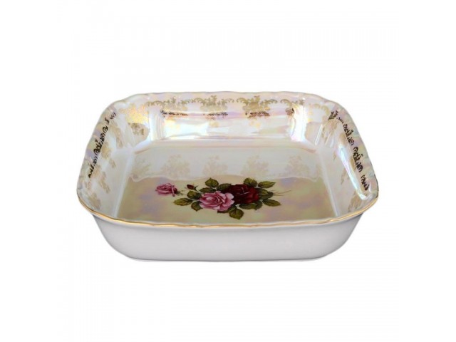 Салатник квадратный 16 см Фредерика Роза перламутр