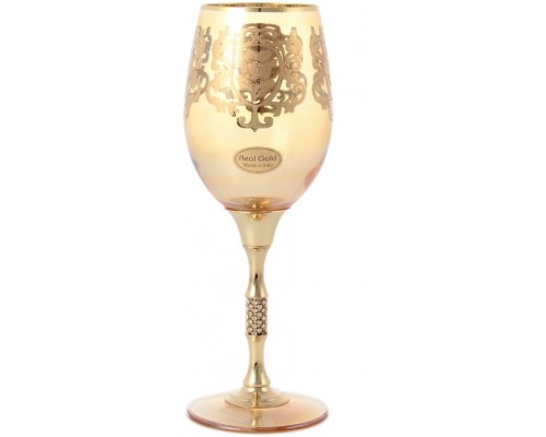 Набор бокалов для вина Art Decor Positano Ambra Jewel 350мл 6 шт