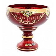 Конфетница Лепка красная Star Crystal 20 см 37500