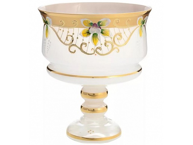 Конфетница белая Bohemia Star Crystal 16 см квадратная прямая чаша