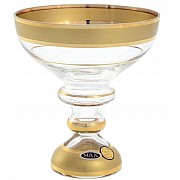 Конфетница на ножке Star Crystal Смальта отводка золото 13см 37925