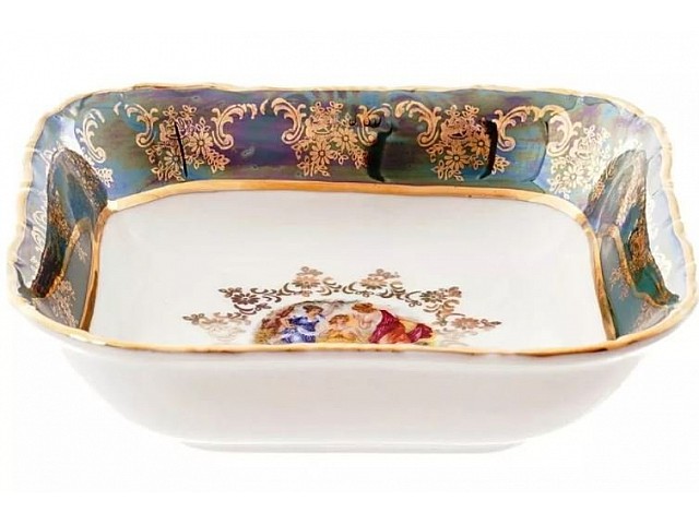 Салатник квадратный Carlsbad Фредерика Мадонна Зеленая 16 см