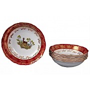 Набор салатников 16 см Магнолия Охота Красная MZ 6 шт