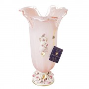 Ваза для цветов White Cristal 37см розовая