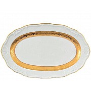 Блюдо овальное 32 см Мария Луиза Матовая полоса Carlsbad